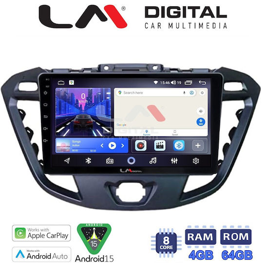 LM Digital Ηχοσύστημα Αυτοκινήτου για Ford Transit Custom / Tourneo Custom / Tourneo 2013 (Bluetooth/USB/WiFi/GPS/Apple-Carplay/Android-Auto)