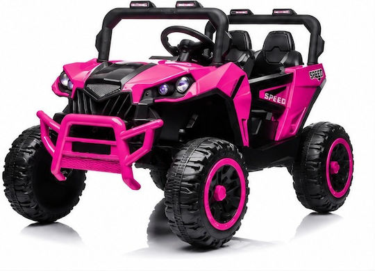 Електрическо UTV Speed Buggy Двуместно с Дистанционно Управление Тип 12 Волта Розово за 2+ Години