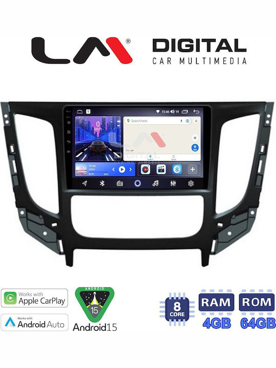 LM Digital Auto-Audiosystem für Mitsubishi L200 2014 Bluetooth USB Eingebautes Wi-Fi GPS Apple CarPlay Android Auto