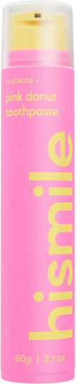 Pastă de Dinți cu Fluor Aromă de Gogoasă Gogoasă Roz Hismile 60 G