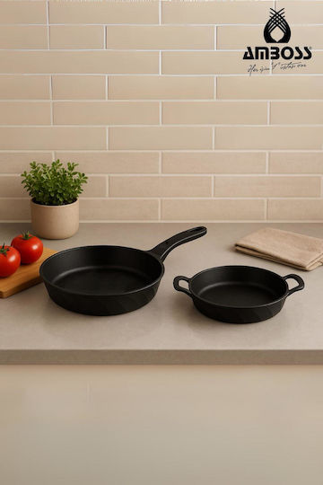 SteweHome Crucible Cookware Σετ Τηγάνια από Μαντέμι 2 τεμάχια