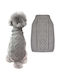 Dog Sweater Warm Soft Knitted Gray Size M