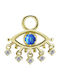 Crazy Needles Charm Eye with Blue Zircon