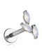 Titanium Stud Earrings with Stones