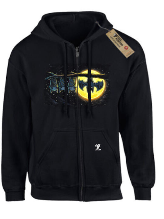 Takeposition Bedruckte Blusen Unisex Bat Schwarz