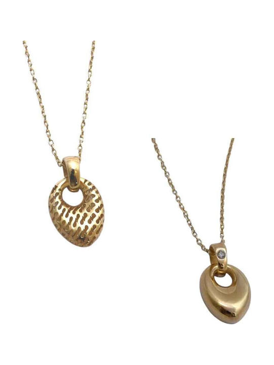 Gatsa Double Necklace with Tear Design