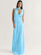 Summer Maxi Evening Dress Light Blue