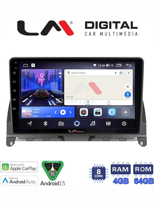 LM Digital Car Audio System for Mercedes-Benz C Class 2007-2011 Bluetooth USB Wi-Fi GPS Apple CarPlay Android Auto