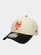 New Era New York Mets Mlb Side Script Кремава 9forty M-crown Регулираща Се Капачка Унисекс Многоцветна