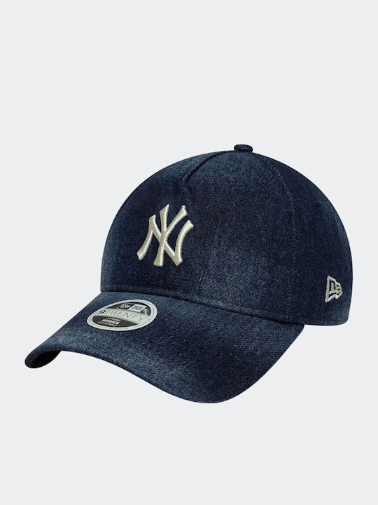 New Era New York Yankees Mlb Denim Navy 9twenty A-frame Adjustable Cap Unisex Jockey Albastru