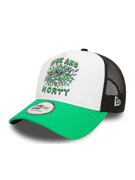 New Era Rick Morty Teleport Slime A-frame Trucker Cap Καπέλο White 60503550