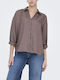 Long Sleeve Women's Shirt Brown