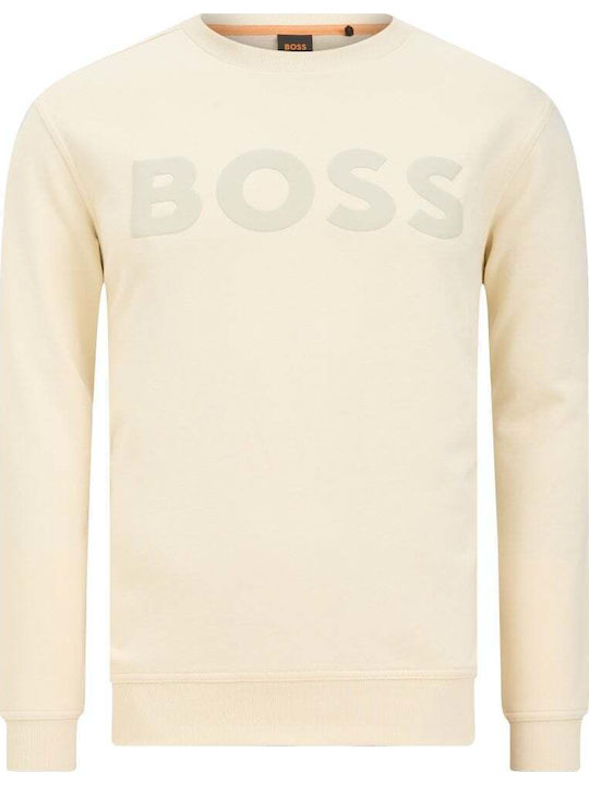 Boss Φούτερ Μπεζ Ανοιχτό