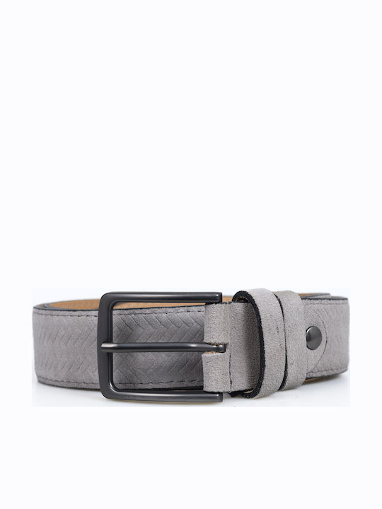 Venturi Men's Leather Grey Belt