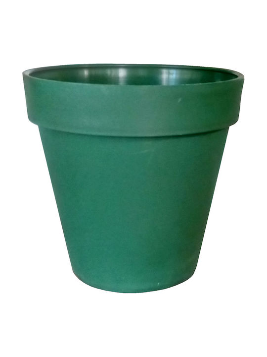 Sic Plast Deco Plastic Green Flower Pot 14x14x13cm