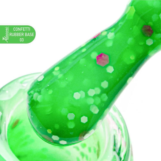 Alezori Confetti 03 Base Coat for Gel Rubber 15ml Confetti