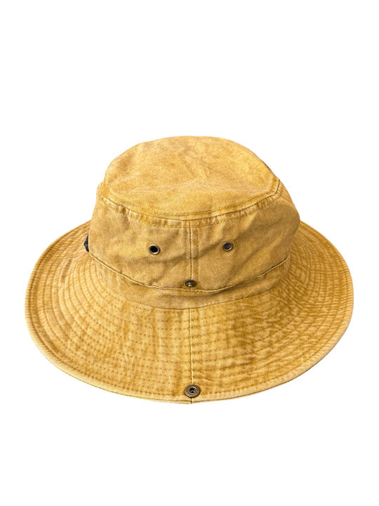 DENIA ACCESSORIES Υφασμάτινo Καπέλο Safari Κίτρινο