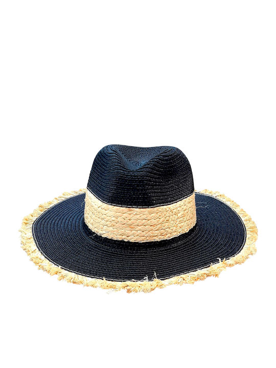W'el Woman's Elegance Pălărie Panama Neagră