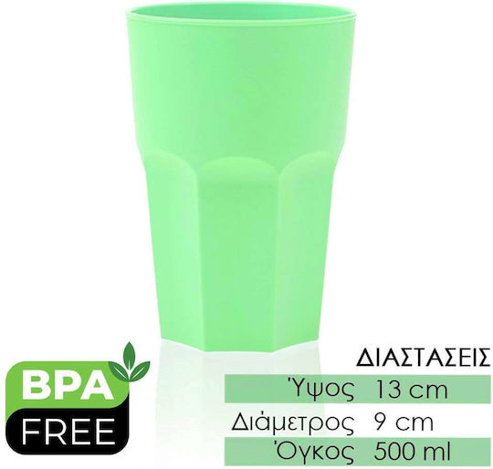 Wasser Kelch Kunststoff Grün 500ml