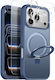 Northjo Protection Set 3 in 1 Hard Case Stand Screen Camera Protection Semi-Transparent Blue Apple iPhone 17 Pro Max