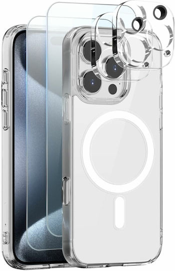 Northjo Set Protecție 5 1 Husă Dură Protecție Ecran Cameră Transparent Apple iPhone 15 Pro