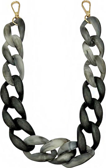 22-26 Acrylic Bag Chain Marble Ombre Statement Savil Grey
