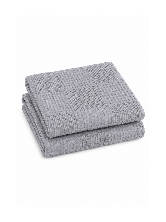 Comfort Pique Double Blanket 250x230cm Grey