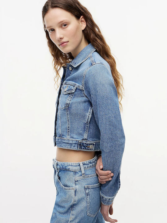 Tommy Hilfiger Tjw Jachetă Dama Jean Denim Mediu