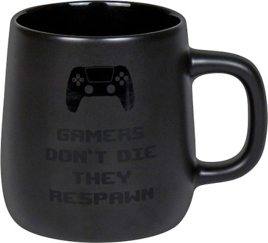 Konitz Gamers Don't Die Black Porcelain Mug 400ml