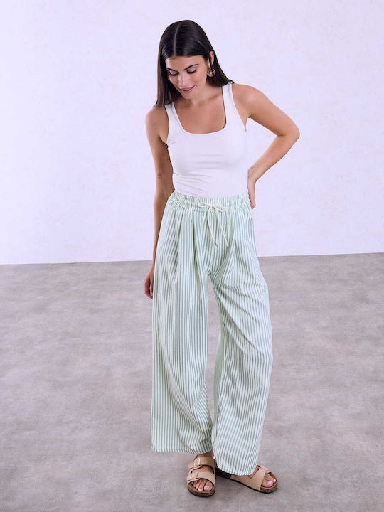 Celestino Women's Pantaloons Striped Loose Fit ...