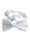 Kids' Baby Bow Tie White Brocade Paisley Design Brims Trims
