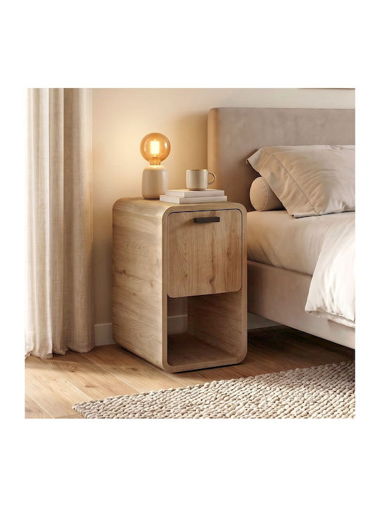 Rovel Rechteckiger Beistelltisch Holz Sepet Eiche M30xL39xH50,5cm