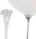 White Paper Sticks Balloons 10pcs