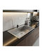 Sanitec Vision 7750hs Drop-In Кухненска Мивка Inox Сатен М77xШ50см Черен