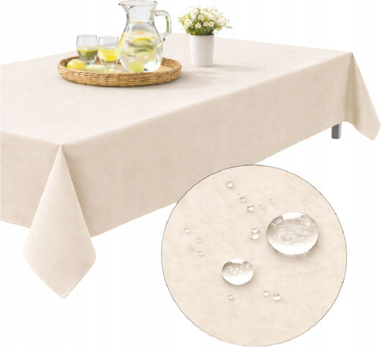 Now Art Stain Resistant Tablecloth Light Beige 155x180cm
