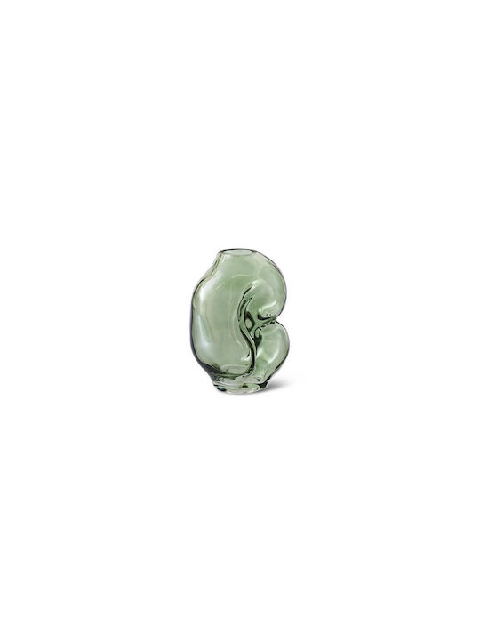 HK Living Vază Decorativă Din Sticlă Verde 13x11xÎ18cm