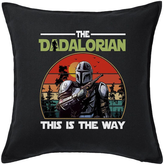 Koupakoupa Sofa Cushion The Dadalorian 100% Cotton Black 50x50cm