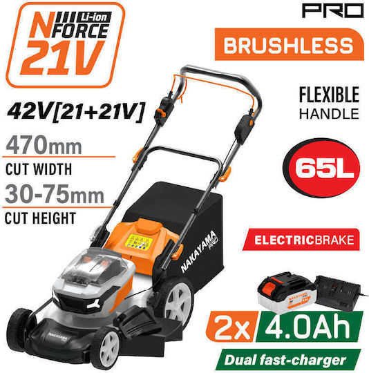 Nakayama EC1730X44 Self Propelled Battery Lawn Mower