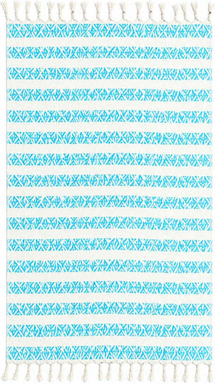 Ble Resort Collection Beach Towel Cotton Light Blue 180x90cm