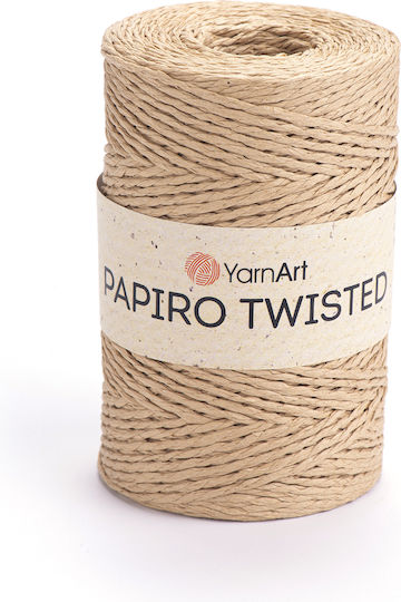 Yarnart Papiro Twisted 1302 Ανοιχτό Μπεζ Νήμα Πλεξίματος 100% Raffia Paper 100gr 170m