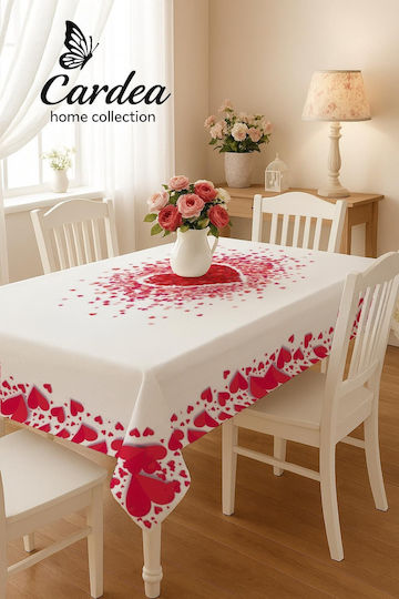 SteweHome Christmas Tablecloth Hearts