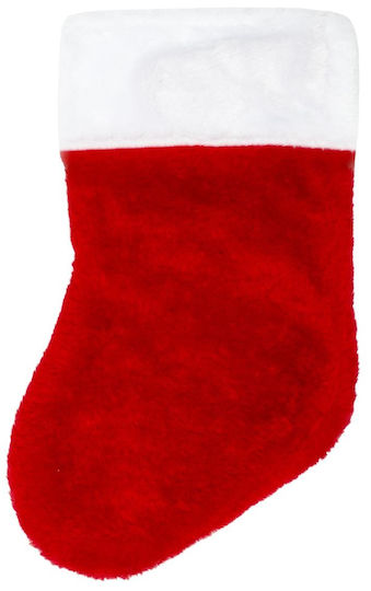 Weihnachtliche Dekorationssocken Plüsch mit Weihnachtsmann