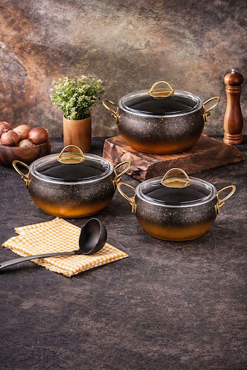 SteweHome Set De Oale Din Aluminiu Cu Acoperire Din Piatră 6 Vase