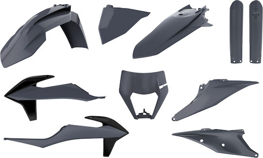 Polisport Plastic Kit Ktm Exc 20-23 Gray Durable
