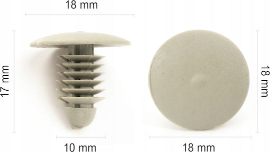 1x Upholstery Clip Pin Roof Lining Cover 10mm