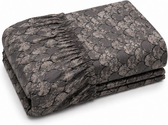 Comfort Cearceaf De Pat Super Dublu Cu Hugger Din Cauciuc 160x200cm Gri