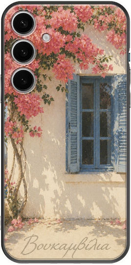 Kalokairi Collection Bougainvillea Samsung Galaxy A55 5g Black TPU Black Silicone Case