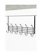 SteweHome Metal Wall Hanger 12 Hooks Black 50x20x20cm