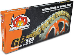 Moto-Master Gp-520g MX Professionelle Motocross Antriebskette Ohne O-Ringe Goldfarben 120 Glieder Clip Inklusive