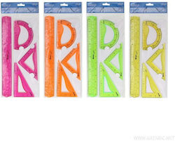 Flexy Geometrische Werkzeuge Satz 30cm 4 Farben Flexy Geometrische Werkzeuge Satz 30cm 4 Farben